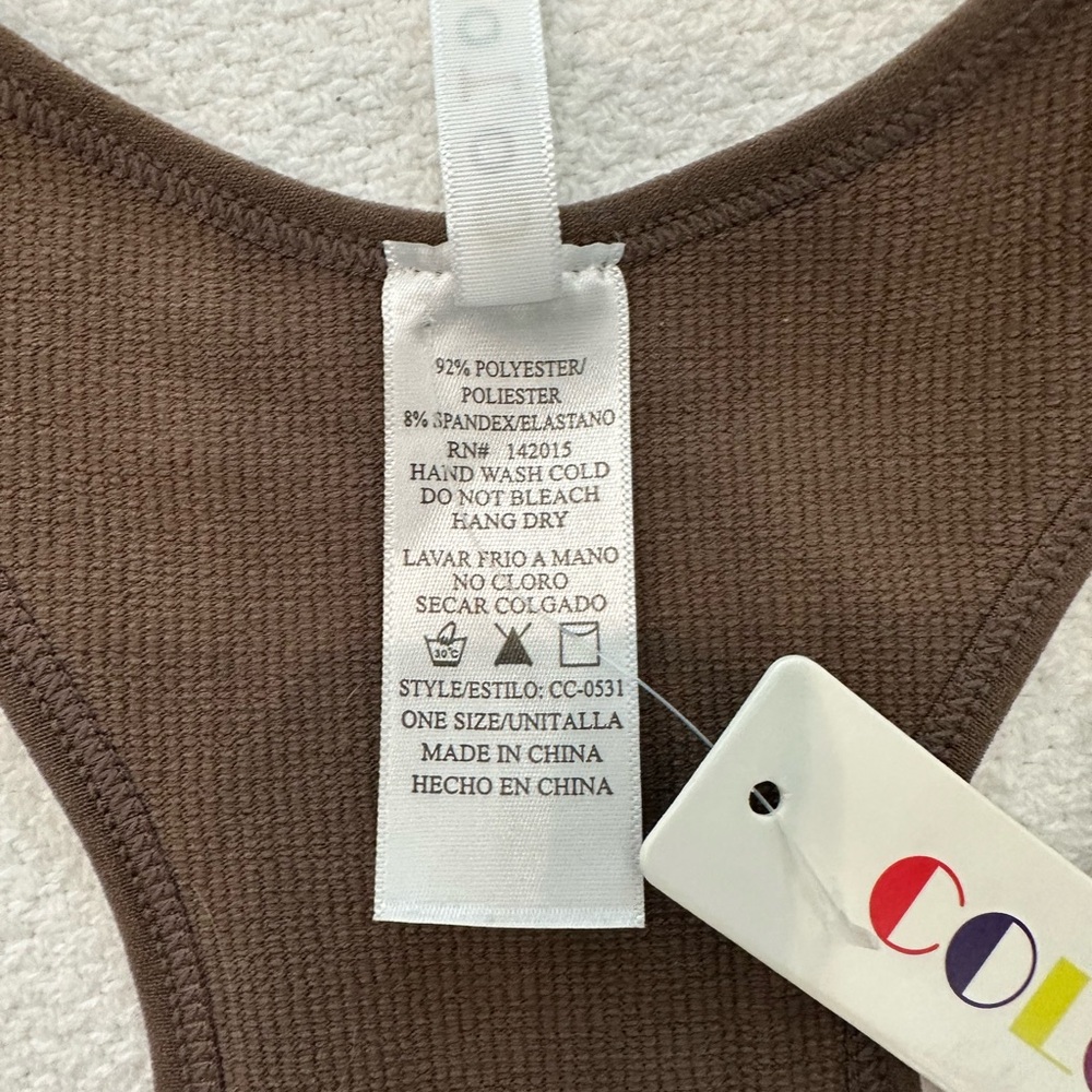 Women's Racerback Tank Tops - Gray and Brown - Picture 6 of 6